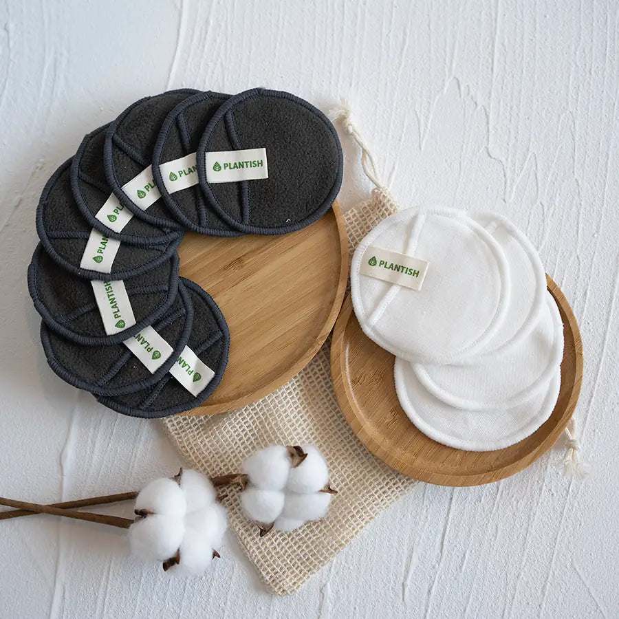 Reusable Cotton Rounds - Cotton + Bamboo Set-1