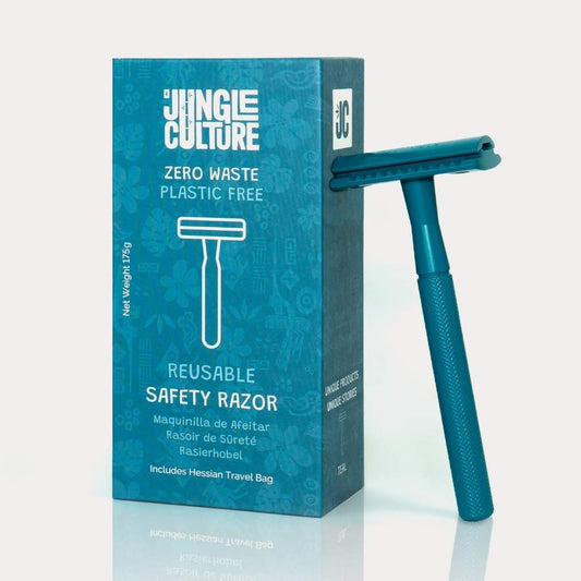 Teal Safety Razor | Reusable, Eco-friendly Razor (Includes 10x blades)-0